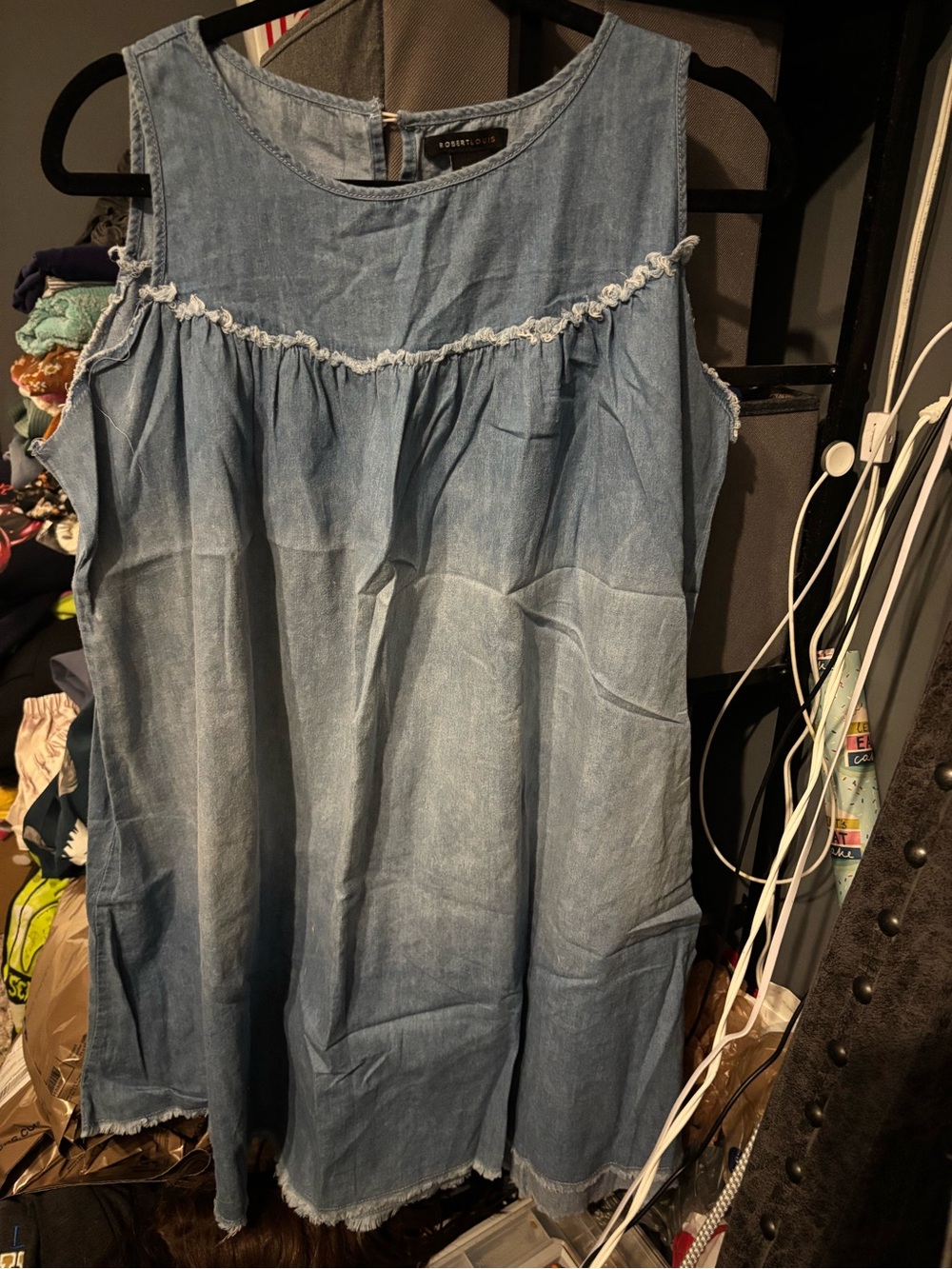 Robert Louis Light Blue Denim Look Sundress - 2XL